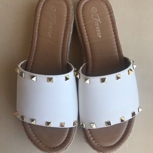 SOLD - BRAND NEW White Studded Sandals